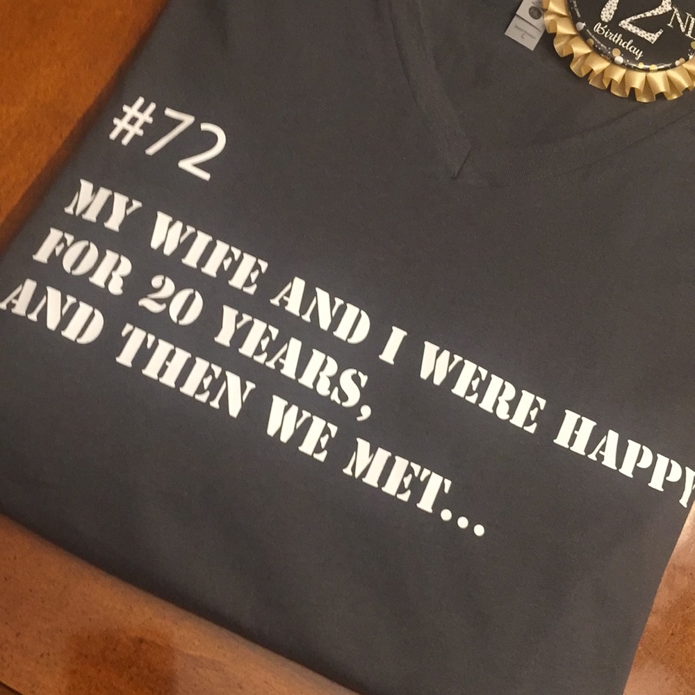 72 birthday men’s T-shirt new novelty gift